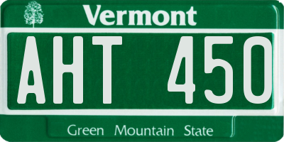VT license plate AHT450