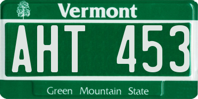 VT license plate AHT453