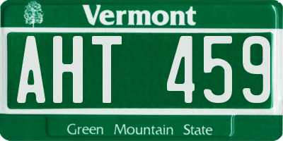 VT license plate AHT459
