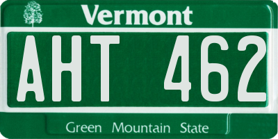 VT license plate AHT462