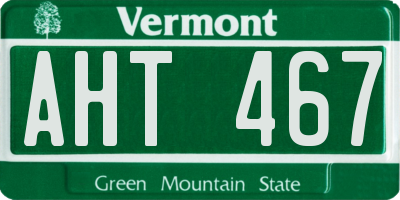 VT license plate AHT467