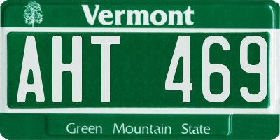 VT license plate AHT469