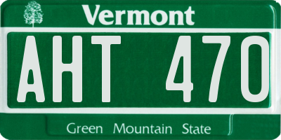 VT license plate AHT470