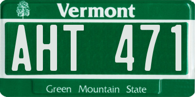 VT license plate AHT471