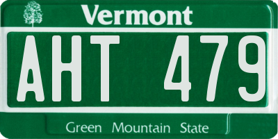 VT license plate AHT479