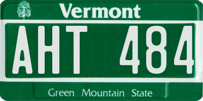 VT license plate AHT484