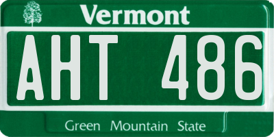 VT license plate AHT486