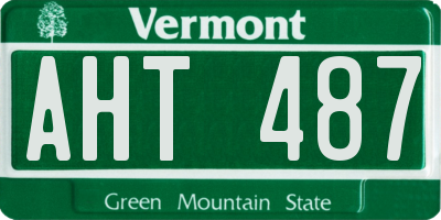 VT license plate AHT487