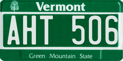 VT license plate AHT506