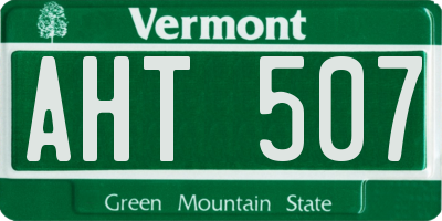VT license plate AHT507