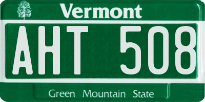 VT license plate AHT508