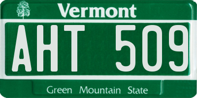 VT license plate AHT509