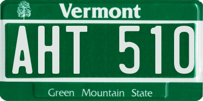 VT license plate AHT510