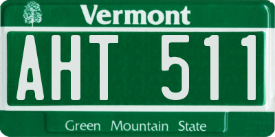 VT license plate AHT511