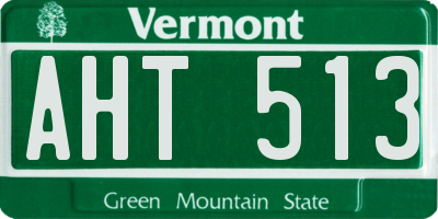VT license plate AHT513