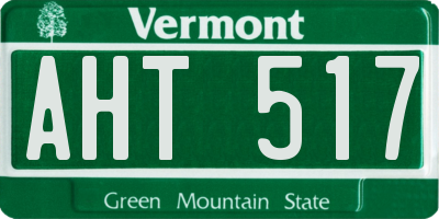 VT license plate AHT517
