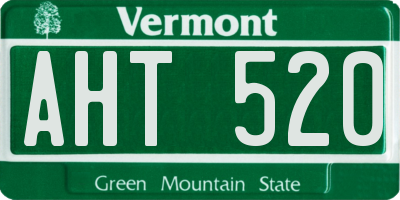 VT license plate AHT520