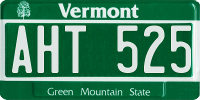 VT license plate AHT525