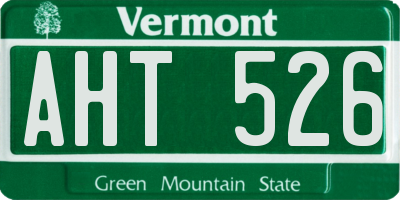 VT license plate AHT526