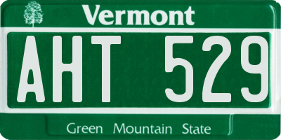 VT license plate AHT529