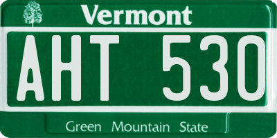 VT license plate AHT530