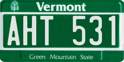 VT license plate AHT531