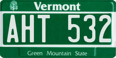 VT license plate AHT532