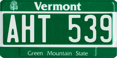 VT license plate AHT539