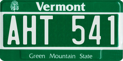 VT license plate AHT541