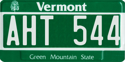 VT license plate AHT544