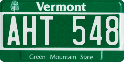VT license plate AHT548