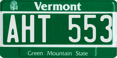 VT license plate AHT553