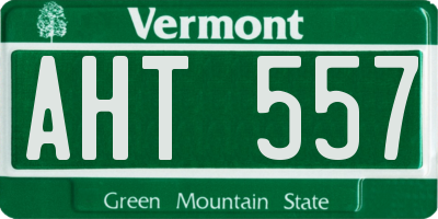 VT license plate AHT557