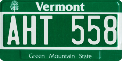 VT license plate AHT558