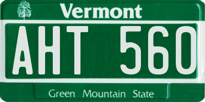 VT license plate AHT560