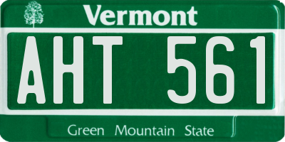 VT license plate AHT561