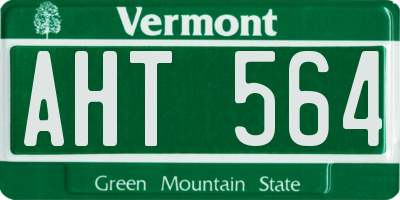 VT license plate AHT564
