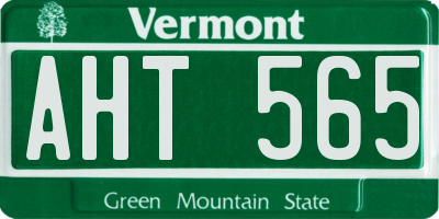 VT license plate AHT565
