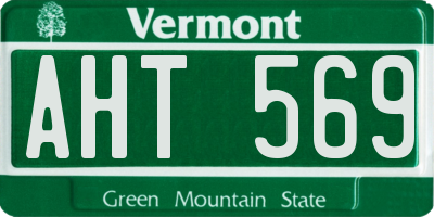 VT license plate AHT569