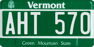 VT license plate AHT570