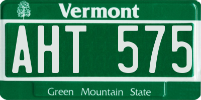 VT license plate AHT575