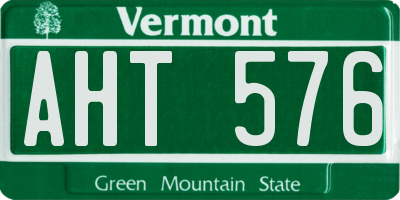VT license plate AHT576