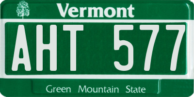 VT license plate AHT577