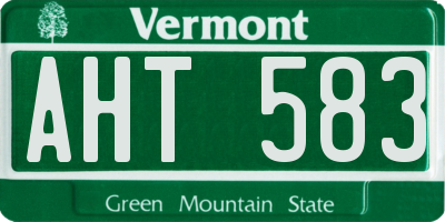 VT license plate AHT583
