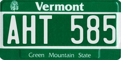 VT license plate AHT585