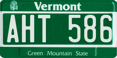 VT license plate AHT586