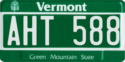 VT license plate AHT588