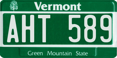 VT license plate AHT589