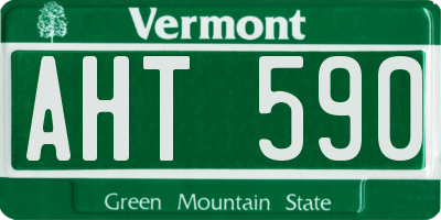 VT license plate AHT590