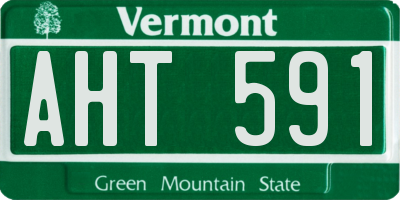 VT license plate AHT591